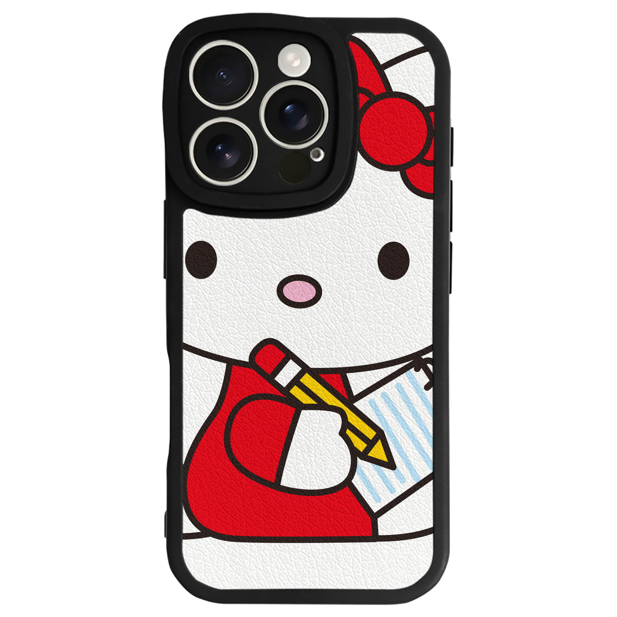 （画像用） Hello Kitty ハローキティ 【iPhone 16シリーズ対応】シリコンスマホケース（レザー調） 材質：シリコン